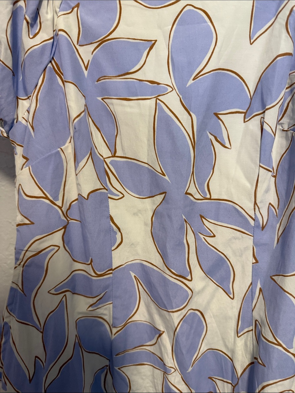 a new day Lavender and Cream Floral Puff-Sleeve Midi Dress - Picture 3 of 4